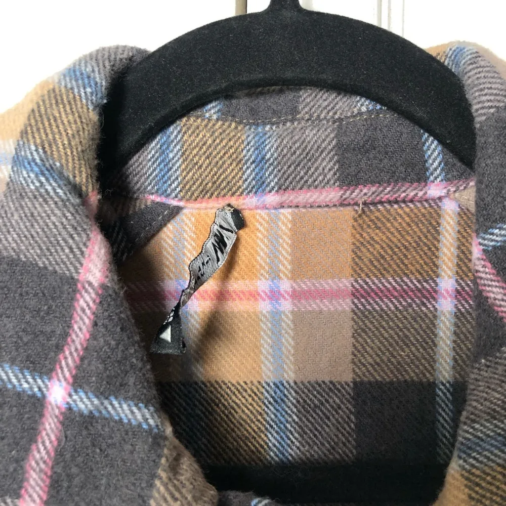 Zara Oversized Plaid Flannel Shacket Size L - Image 8