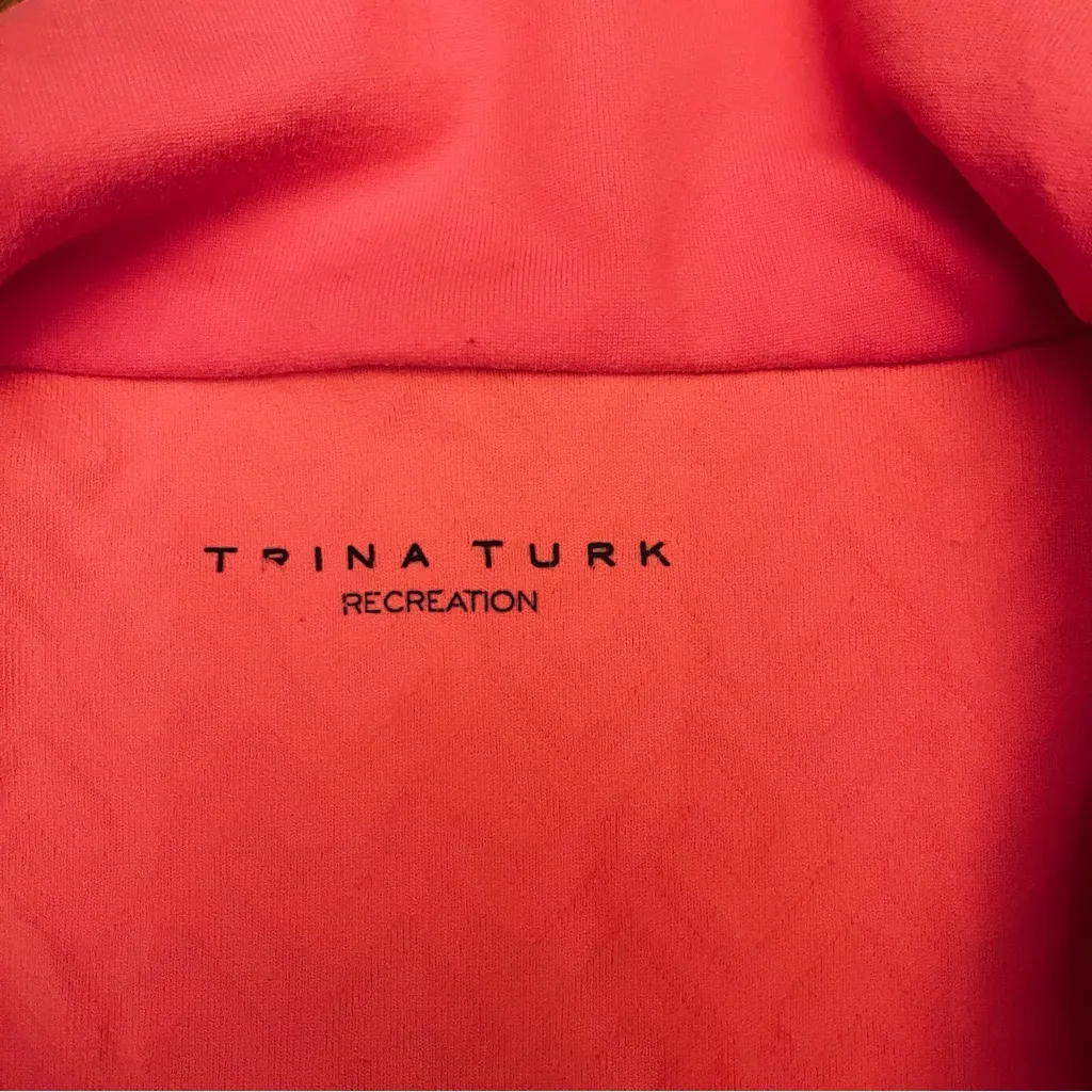 Trina Turk Recreation athletics zip up jacket sporty pink Sz small - Image 12