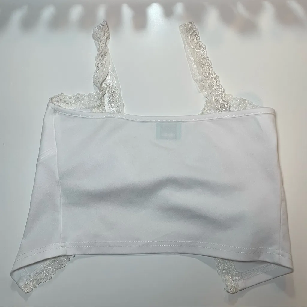 Heavenly West White Lace Trim Top - Image 3