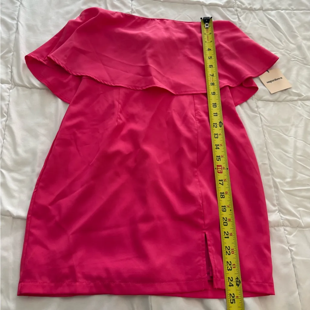 Superdown Vibrant Pink Strapless Dress - Image 8