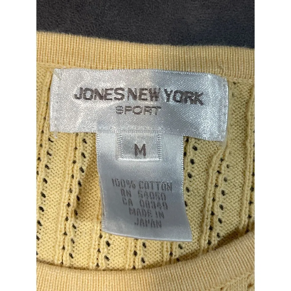 Jones New‎ York Beige Ribbed Short Sleeve Sweater - Size M B-117 - Image 2