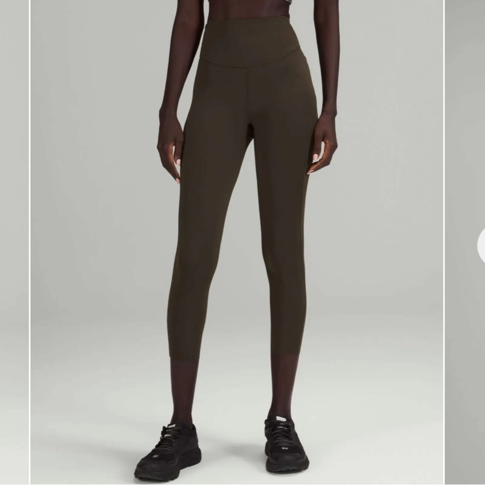 Lululemon Base Pace High-Rise Crop Leggings 23" in dark olive green Size 12 - Image 9