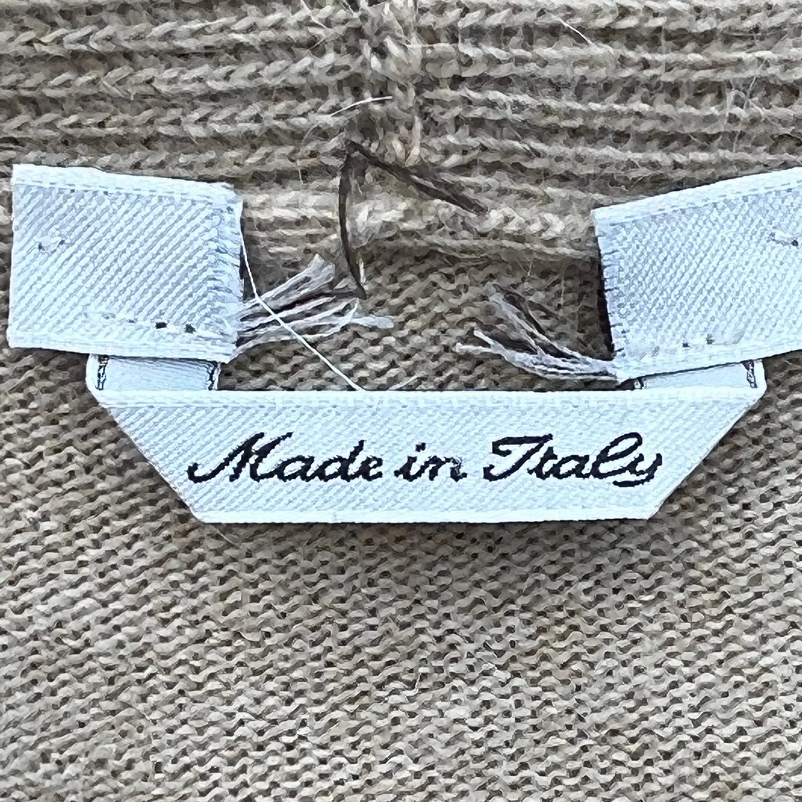 MaxMara Long Cardigan Wool Camel Tan Stripes Long Sleeves Boho - Image 3