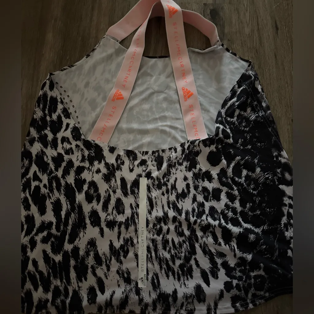 adidas by Stella McCartney Women's true purpose animal print running tank vented Black Size XL - Image 6