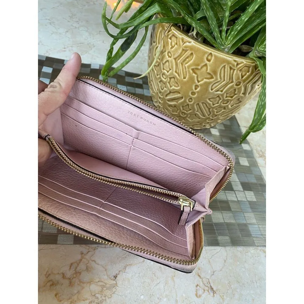 Tory Burch McGraw baby pink long zip wallet - Image 6