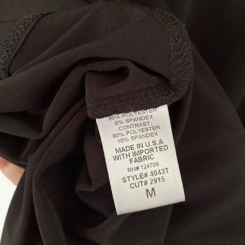 New IC Collection Black Mesh Long sleeves Turtleneck Tunic Sz M Size M - Image 5