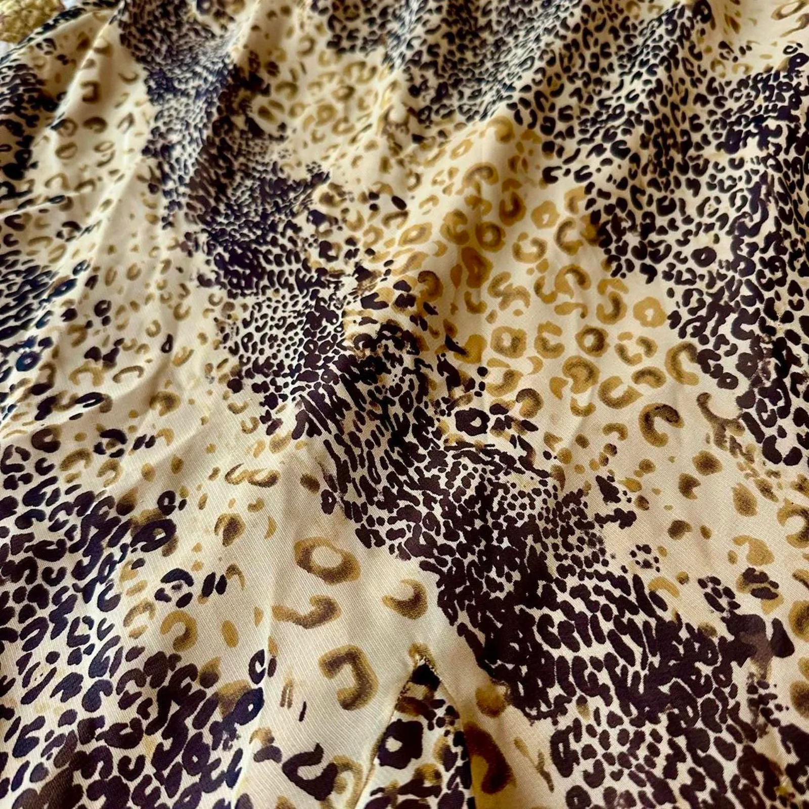 Vintage Y2K CATO leopard print fairycore midi skirt with ruffle hem - Image 2