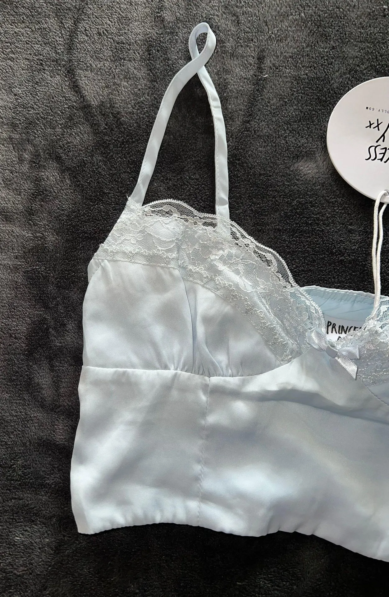 Old School Love Crop Top in Blue - Image 11