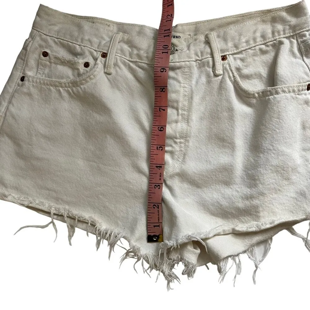 GRLFRND Karlie Take Me With You White Denim Shorts - Image 9