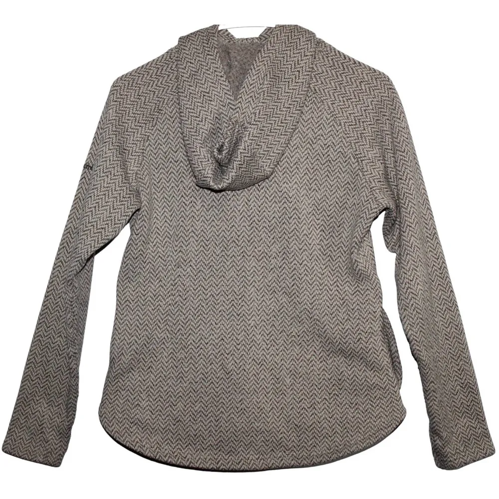 Women's Columbia Gray White Casual Athletic Long Sleeve Hooded Sweatshirt Size S - Image 2