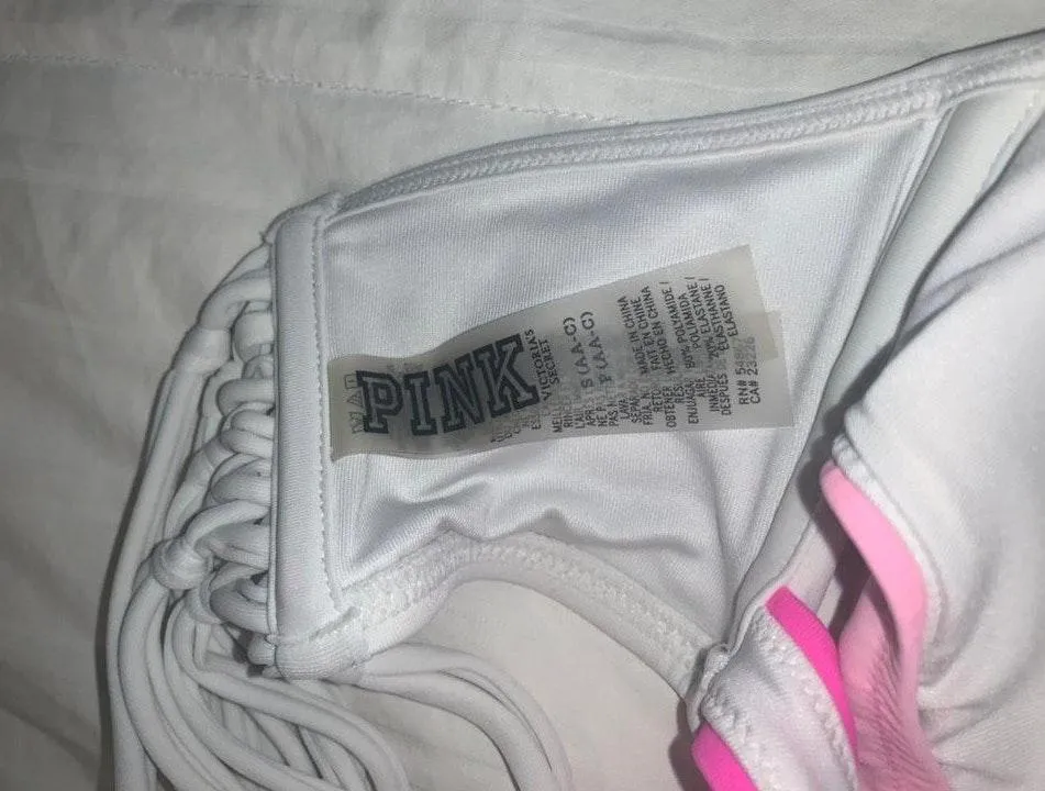 Pink Colorblock Crossover Bikini Set - Image 8