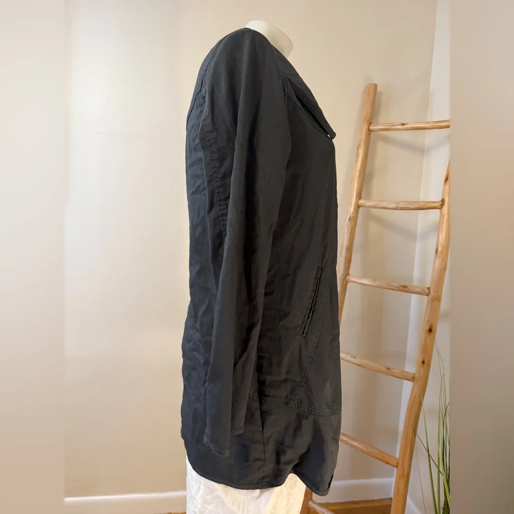 209 Brand Boutique Black Button Front Lightweight Jacket Women’s Size 8 - Image 5