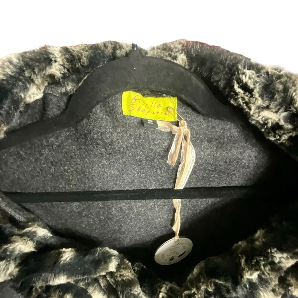 Giselle Shepatin Gray Wool Faux Fur Samantha Jacket Size undefined - Image 11