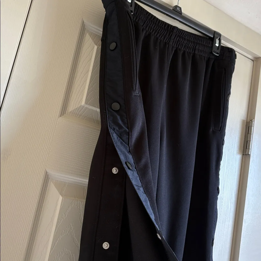 Old Navy | Black Button Pants Half Partial Tear-Away Size Large Go-Dri Joggers - Image 5