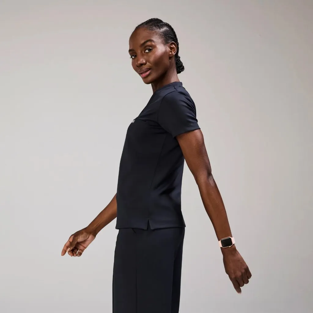 Figs Sona FORMx Slim V-Neck Scrub Top in Navy, Size Large - Image 5