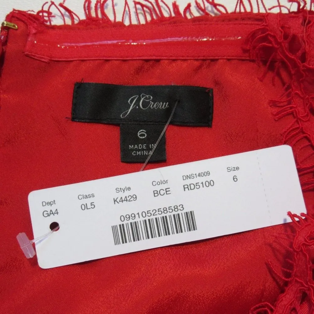 NWT J.Crew ¾ Sleeve Lace Sheath in Bright Cerise Tie Bow Back Dress 6 - Image 4