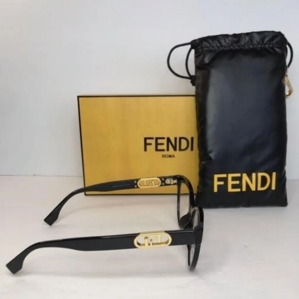 FENDI Demo Cat Eye Ladies Eyeglasses Item FE50026I 001 - Image 3