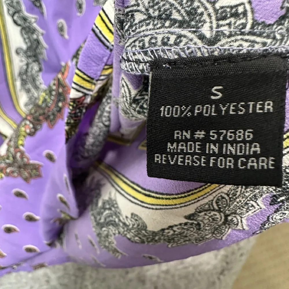 Purple Paisley Oversized‎ Top Size S Boho Festival Eclectic, Indie Artsy Retro - Image 8