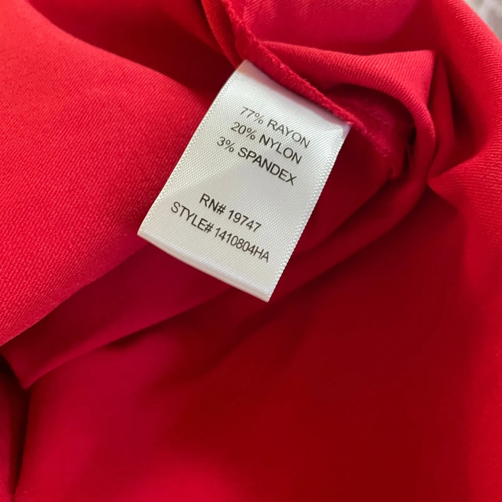 Red Pull On Pencil Skort Size Medium Double Breasted Button Career Wear Nautical - Image 6