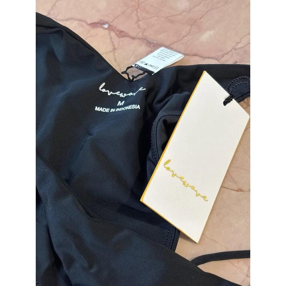 lovewave the Charley Bikini Bottom in Black Medium New Womens Swimsuit - Image 7