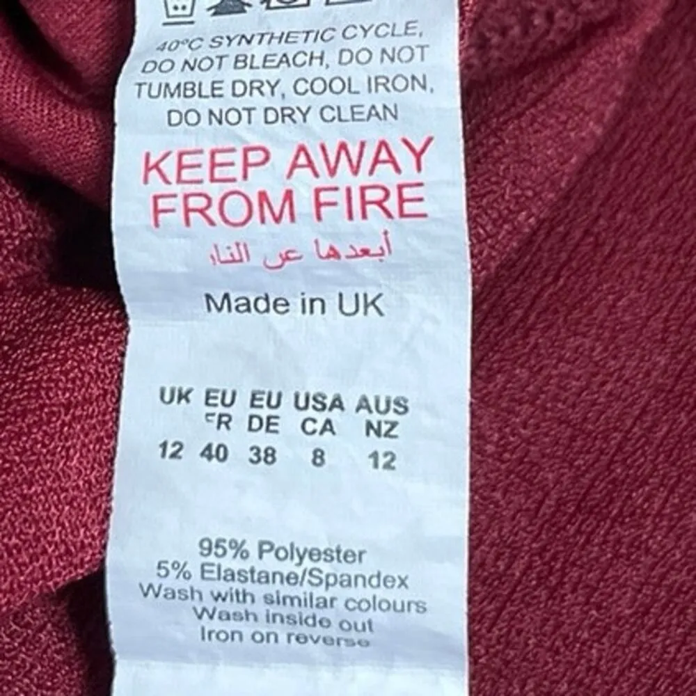 Boohoo Red Surplice Strapless Sleeveless Tube Corset Bustier Bodysuit Top Size 8 - Image 4