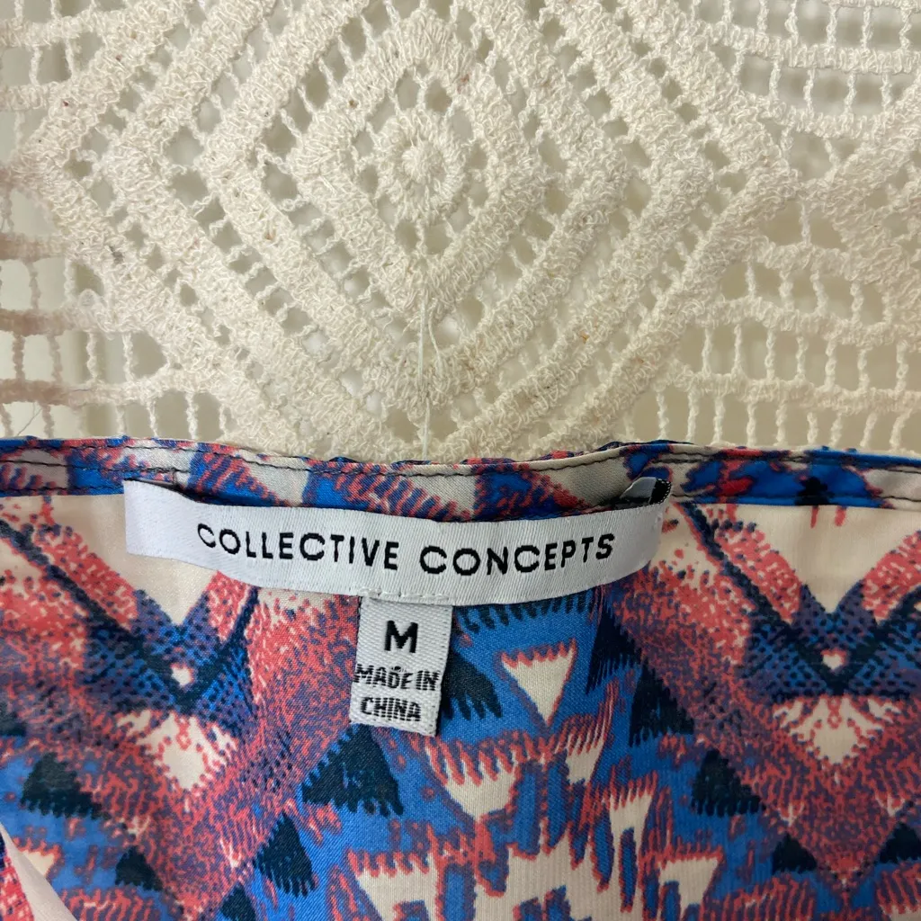 EUC Collective Concepts‎ women’s Aztec geometric beaded embroidered tie tank top - Image 4