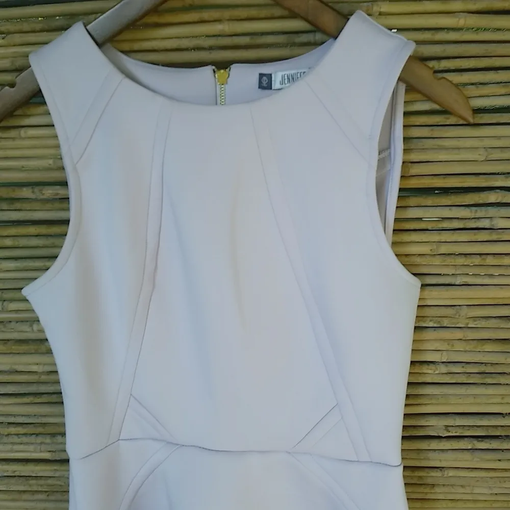 Jennifer Lopez 6 S Scuba Fit & Flare Sleeveless Pastel Pink Neoprene Mini Dress - Image 8