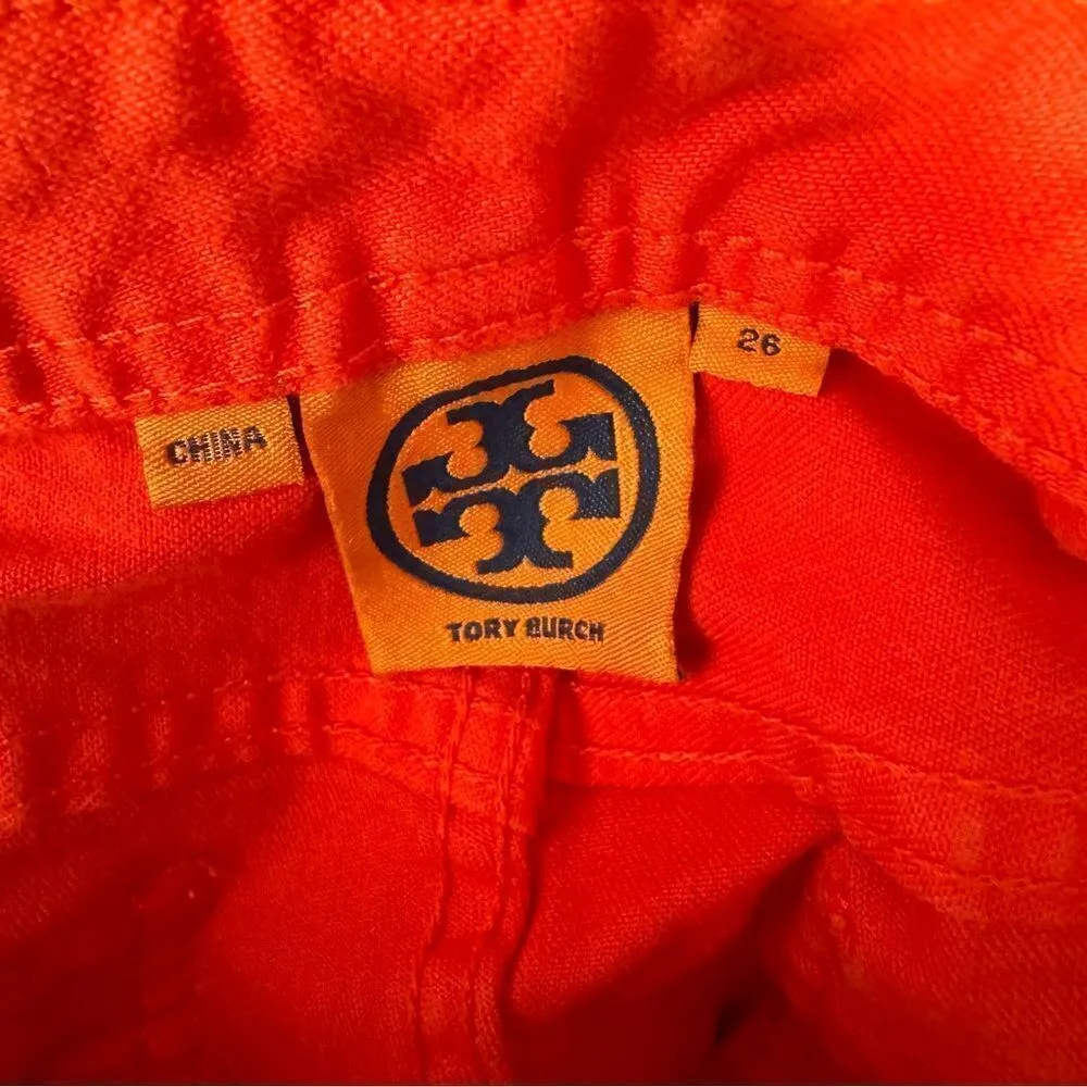 Tory Burch coral cropped jeans size 26 - Image 8