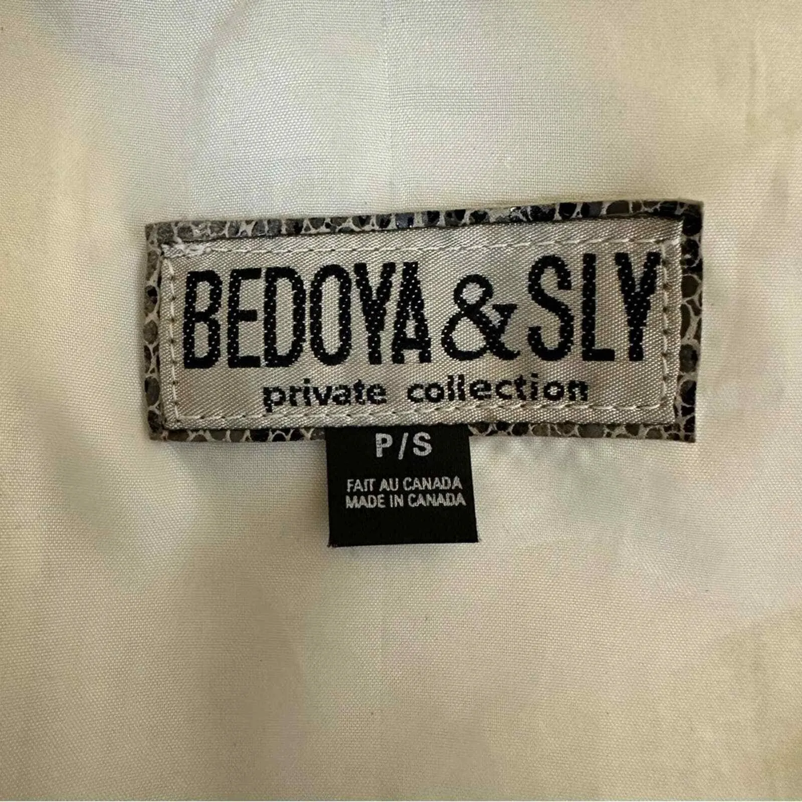 Bedoya & Sly Private Collection Leather Snakeskin Jacket Gray - Image 4
