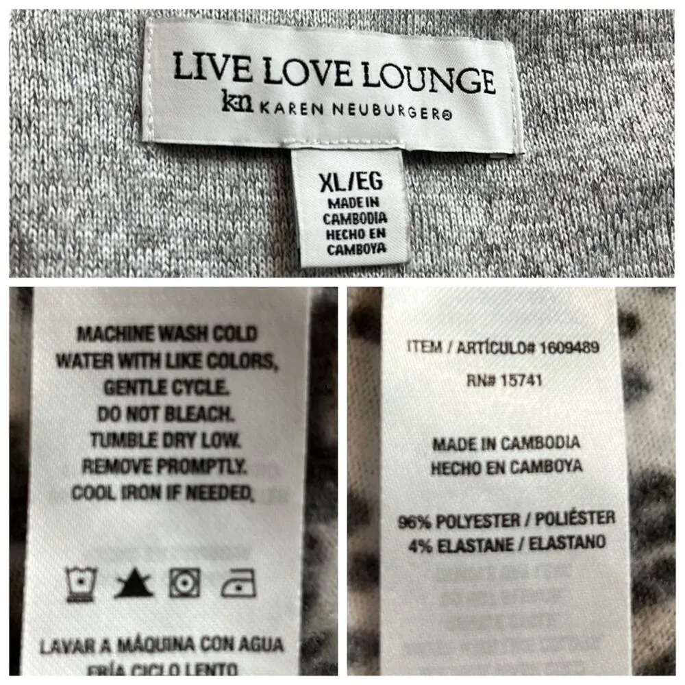 Karen Neuburger 2 Piece Lounge Pajama Tank Jogger Pant Set Women’s Size XL White - Image 13