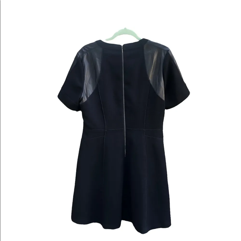 REBECCA TAYLOR LEATHER PANEL DRESS - Image 4