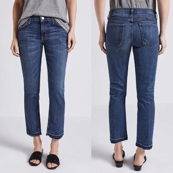 Current Elliott The Cropped Straight Released Hem Ankle Jeans Size 26 - Image 2