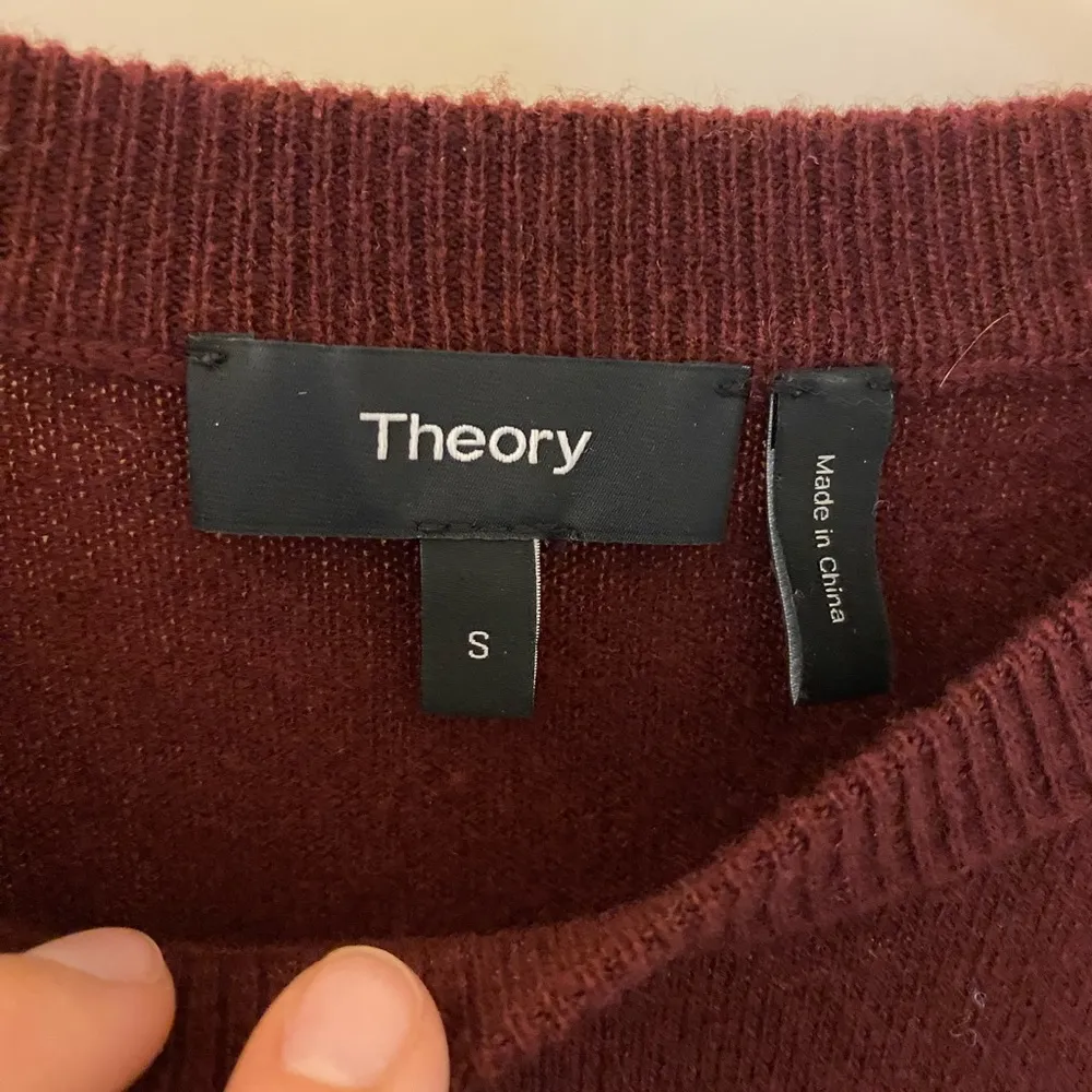 Theory Wide Sleeve Maroon Sweater - Image 2