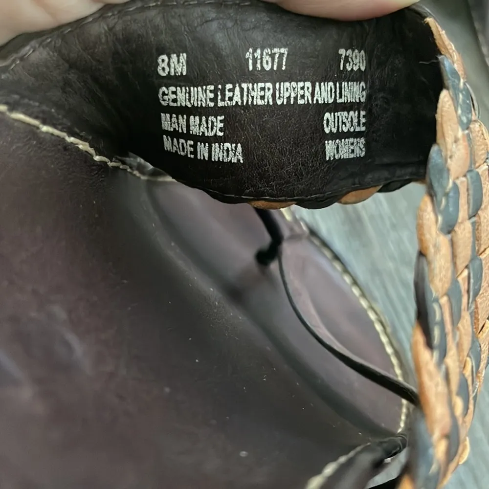 Timberland Braided Small Wedge Thong Brown Sandals - Image 7