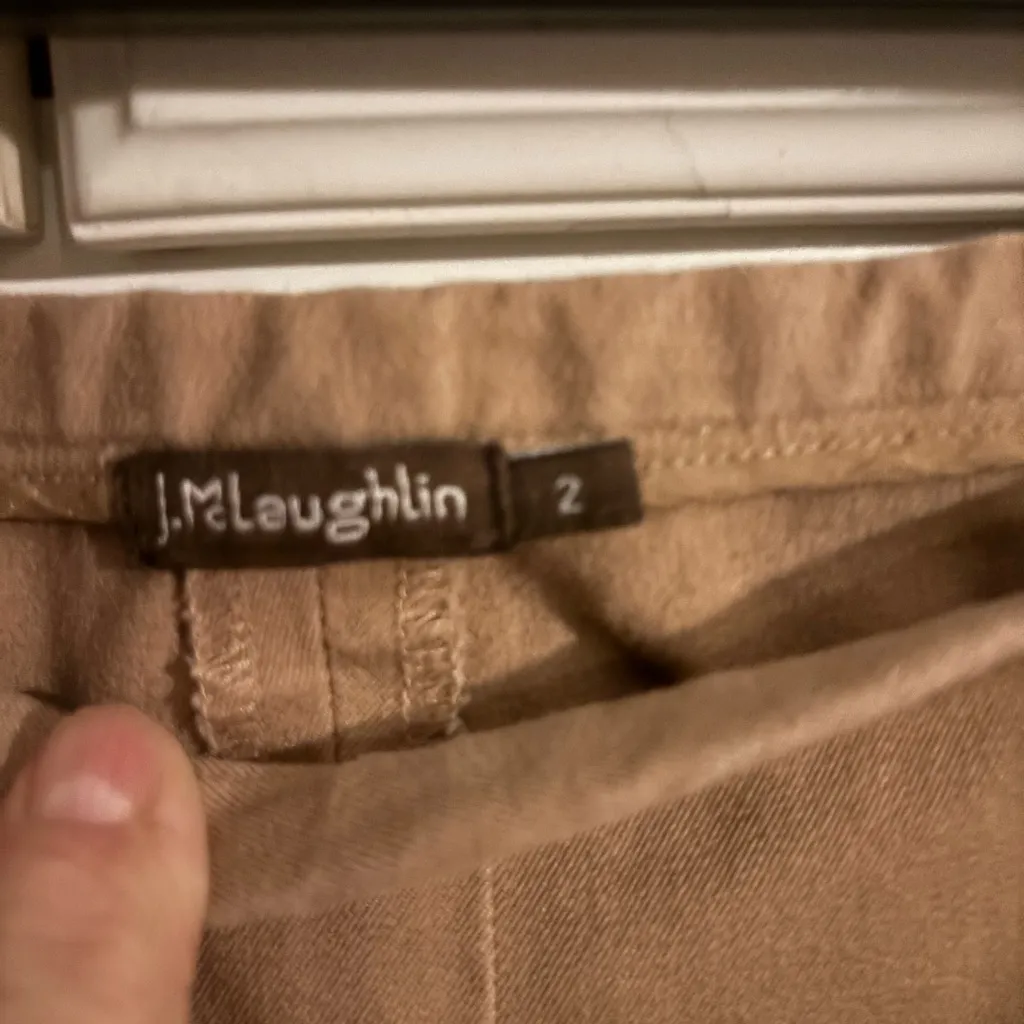 J. McLaughlin‎ Flat Front Side Zip Cotton Spandex Pants Size 2 - Image 4
