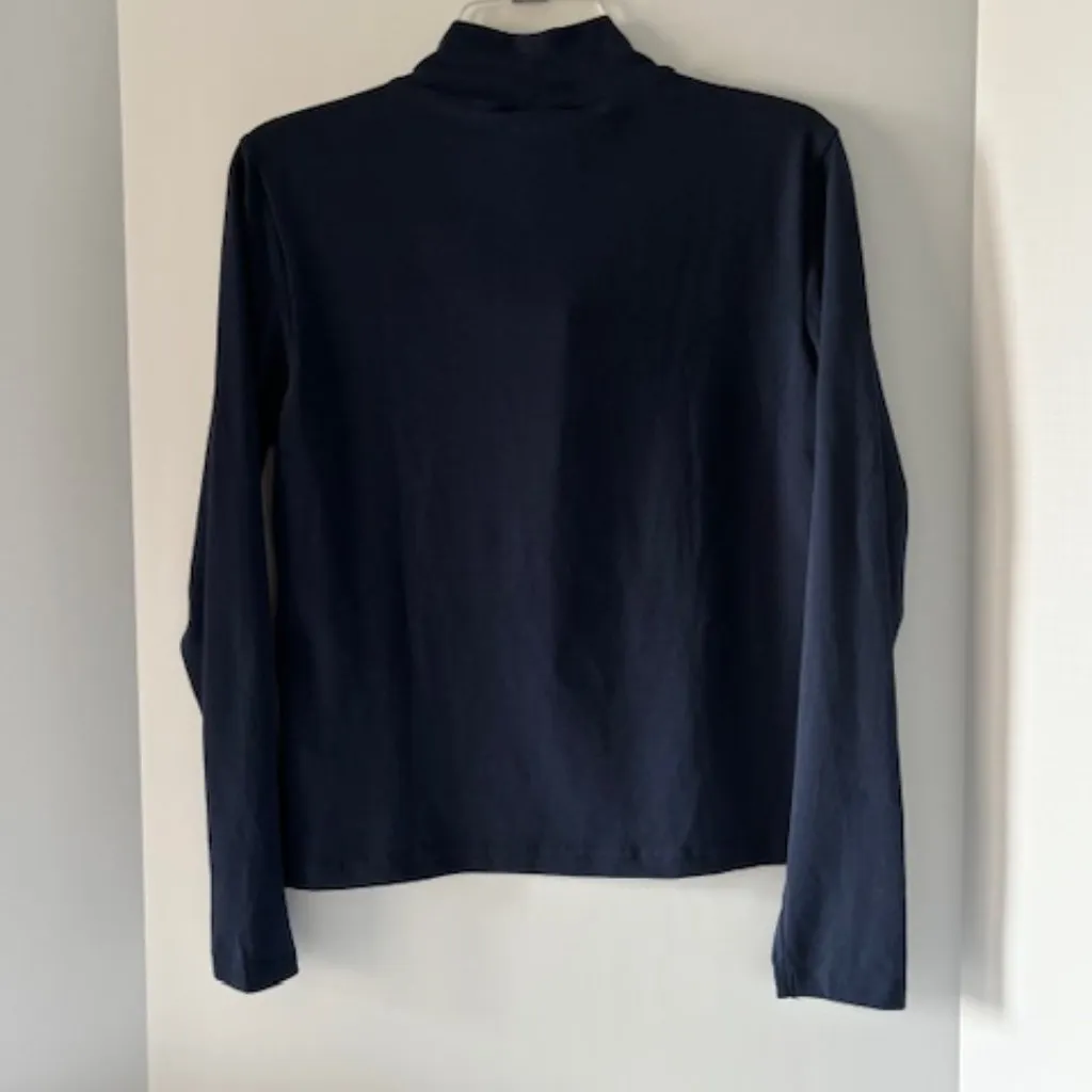 Nike UNC Carolina L Tar Heels Navy Long Sleeve Tight Fit Active Collegiate - Image 3