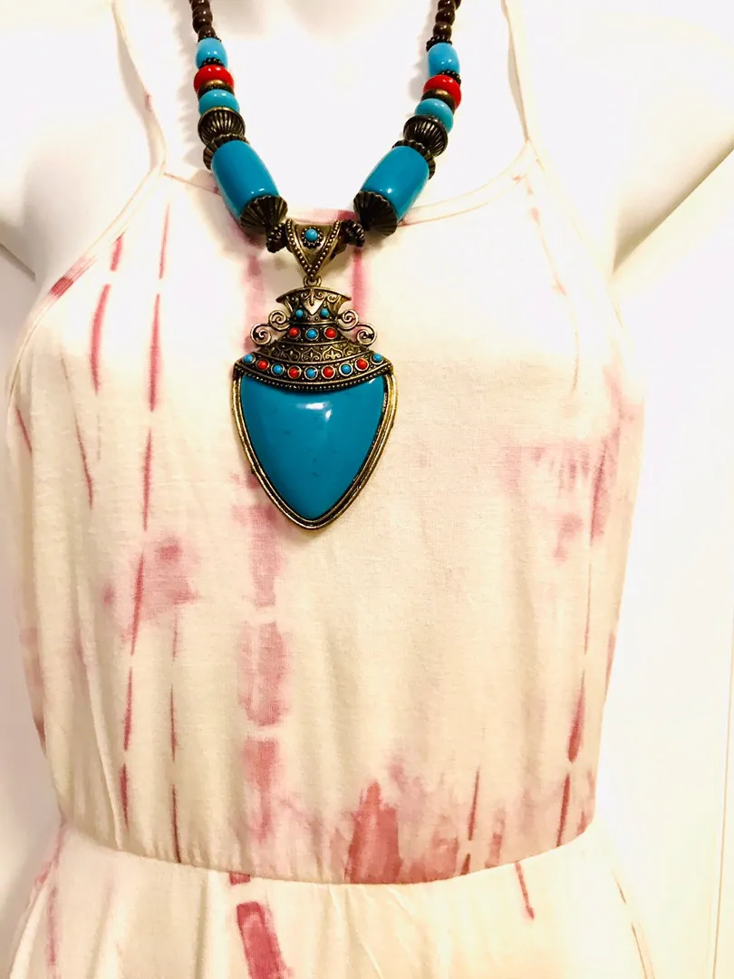 Tie Dye Fit Flare Sundress Dress - Image 8