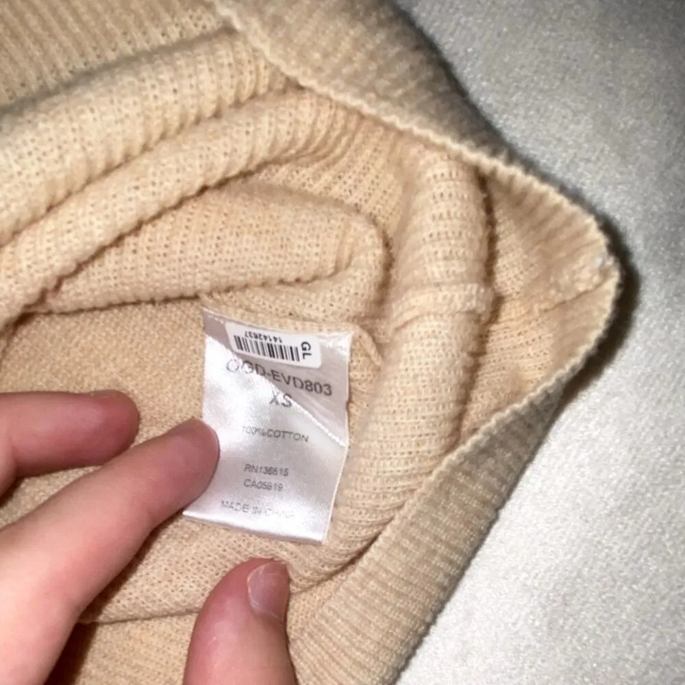 One Grey Day LA RIbbed Cream Button Down Tank Top Size XS - Image 4