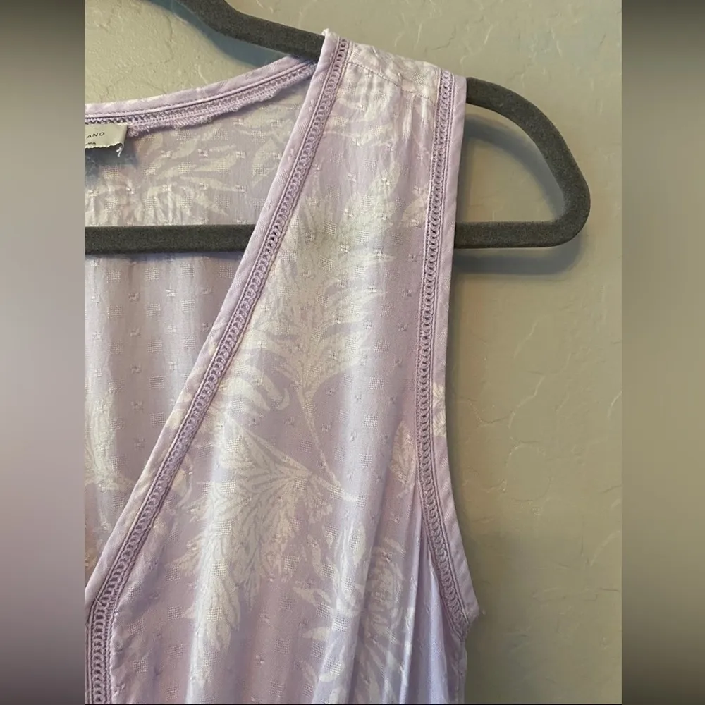 Lucky Brand Jenni cinched waist lavender floral dress size XS - Image 8