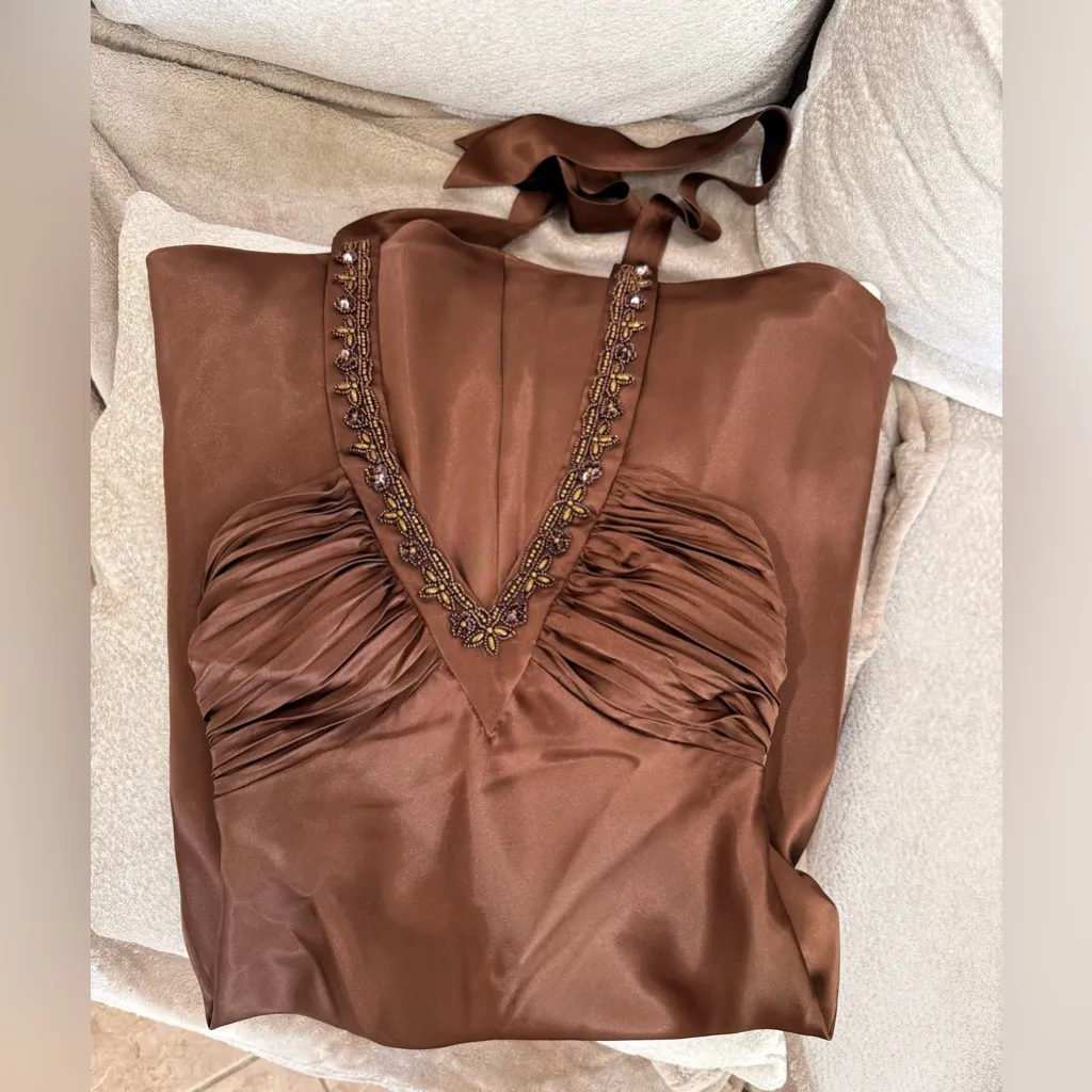 Morgan & Co. Brown vintage y2k Embellished dress Size XS - Image 2