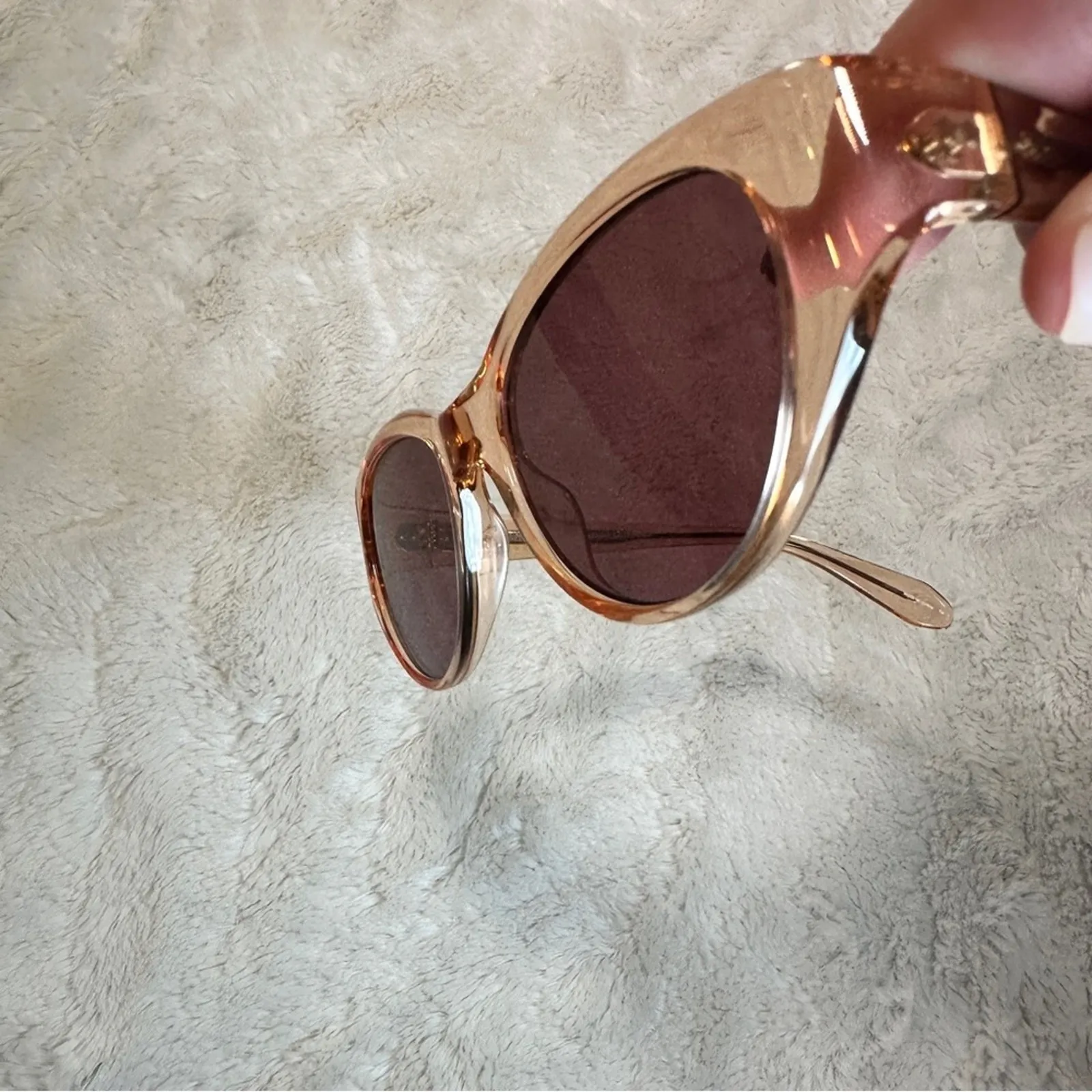 Garrett Leight Del Rey Pink Crystal Lucite Sunglasses NWT Hollywood Style 60's - Image 7