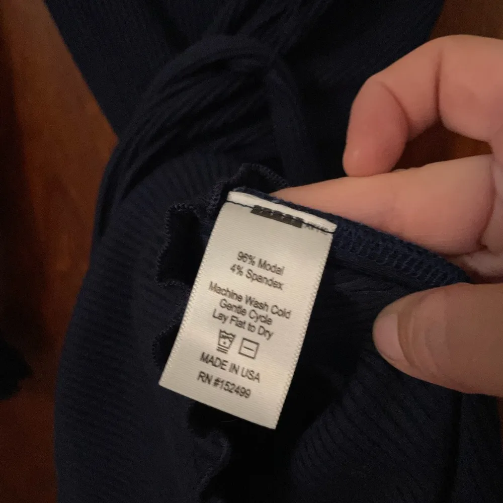 Amour Vert Ocean Ziggy Paris Rib long sleeve mini dress size XS - Image 5