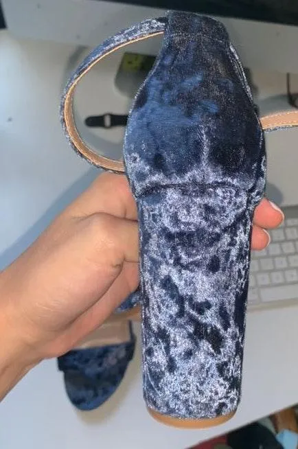 Steve Madden Blue Velvet  Heels - Image 4