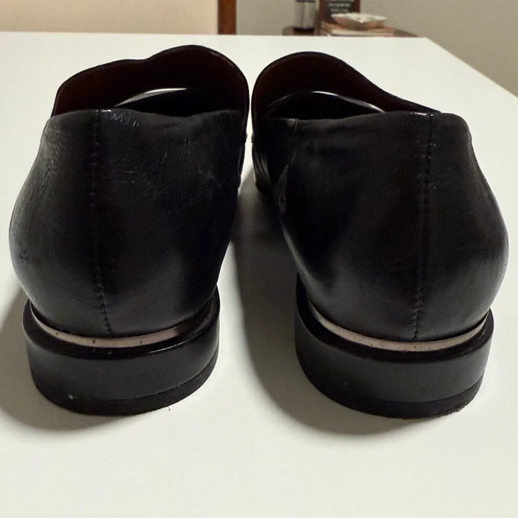 Franco Sarto black leather loafers Sz 6.5 - Image 3