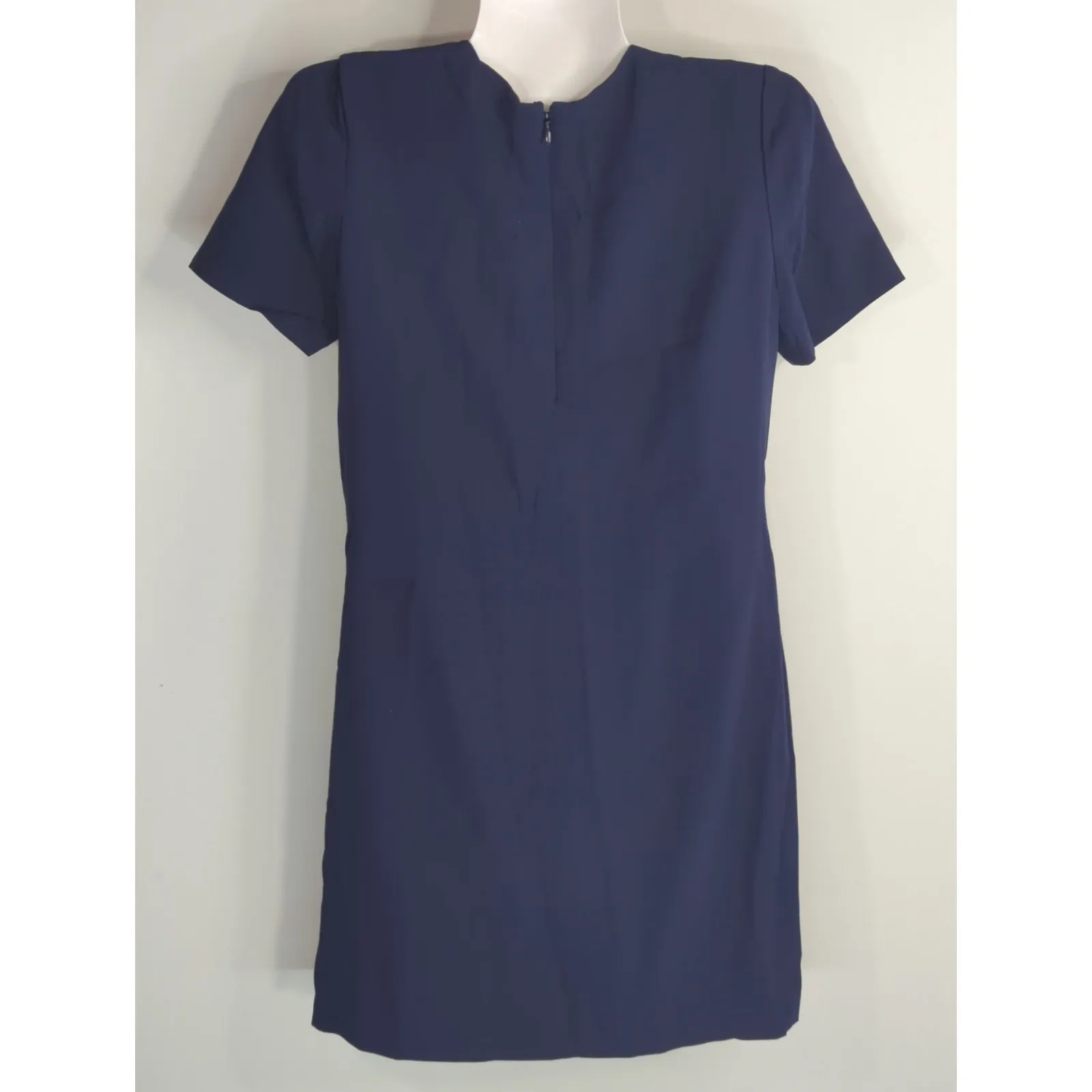 Aritzia Babaton Navy Blue Patricio Crew neck Casual Shift Mini Dress Womens‎ 2 - Image 7