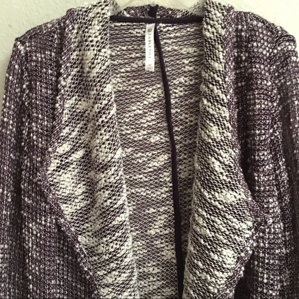 Fabletics purple & white Moscow wrap cardigan S - Image 6