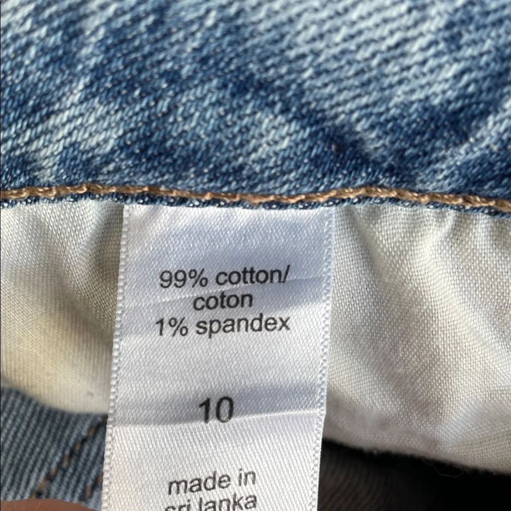 Maurices Vintage High Rise Light Wash Frayed Hem Denim Skirt - Image 5