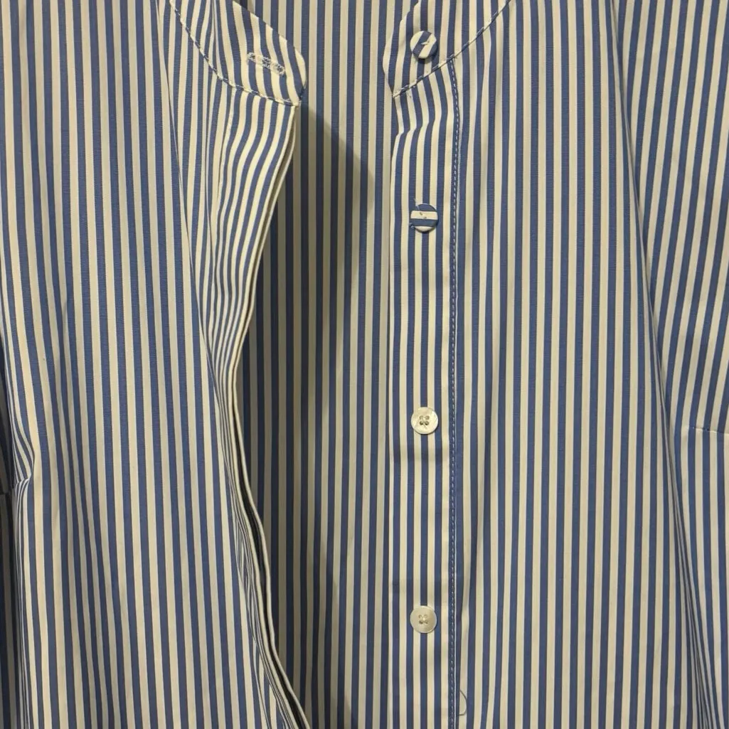 Tuckernuck Blue White Stripe Royal Shirt Mini Dress Size Small - Image 6