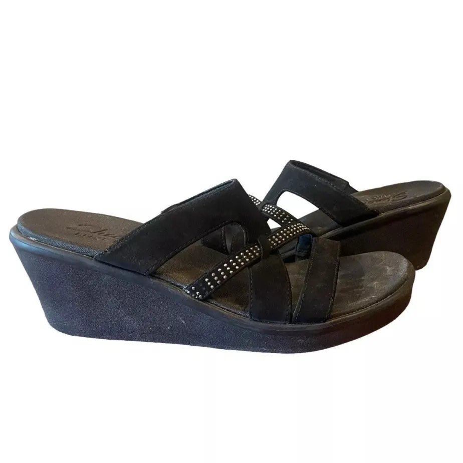 Skecher Luxe Foam Women’s Sandals Size 10 Black - Image 7