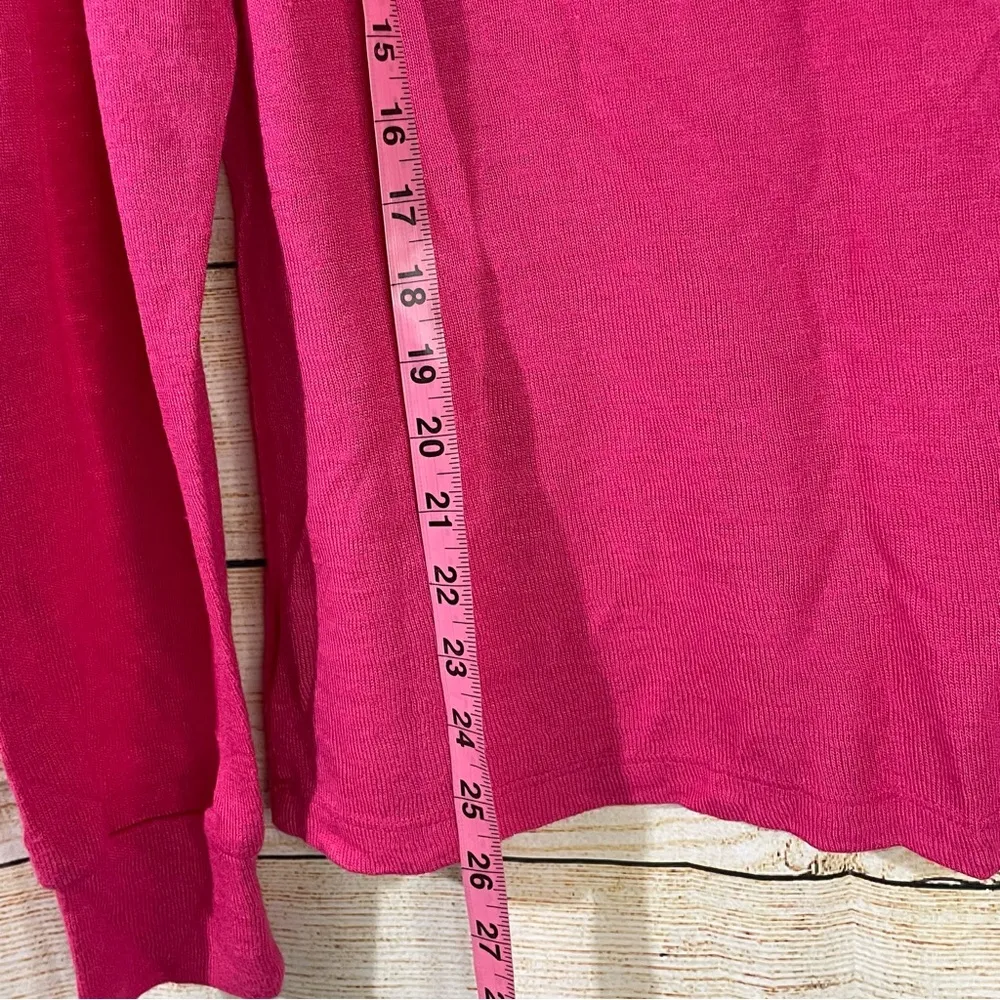 cozy lightweight puff sleeves pink pullover sweater women’s Size Large - Image 7